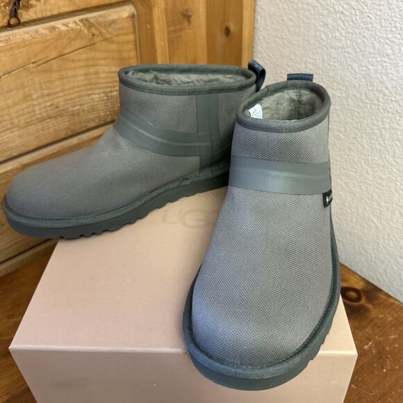 NIB UGG Reese Cooper Ultra Mini Men's 8 Unisex Waterproof Boot Shoe Wool Lining - Picture 4 of 14